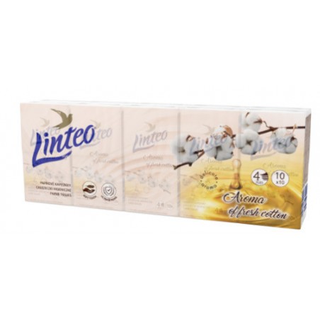 Linteo Kapesníčky Cotton 4-vrstvé 10 x 10 ks