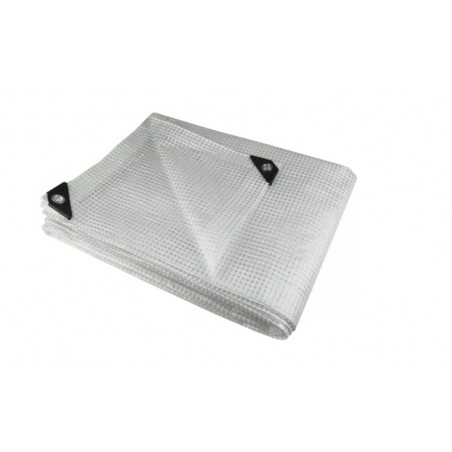 Plachta transparentní 4 x 5 m 100 g / m² vyztužená