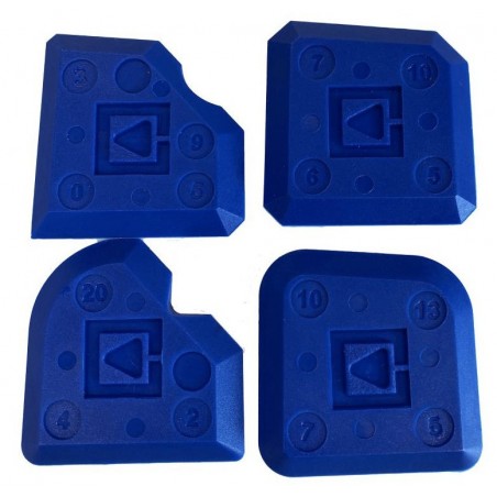 Stěrka na silikon gumová modrá 4 ks Kubala