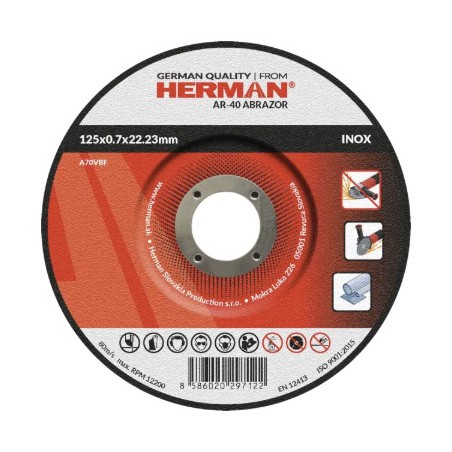 Kotouč řezný Herman AR-40 Classic na nerez 125 x 0,7 mm