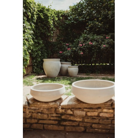 Květináč Oslo Natural Grey 28 x 28 x 9 cm