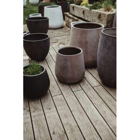 Květináč Koko Low Rustic Grey 50 x 50 x 44 cm