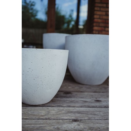 Květináč Koko Low Antique White 50 x 50 x 44 cm