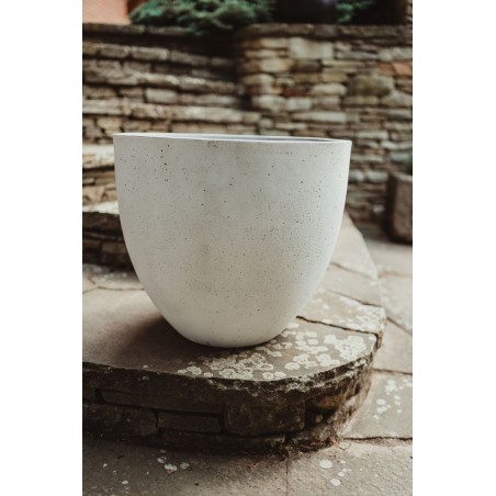 Květináč Koko Low Antique White 50 x 50 x 44 cm