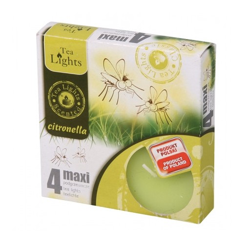 Svíčka čajová vonná Citronela maxi 4 ks