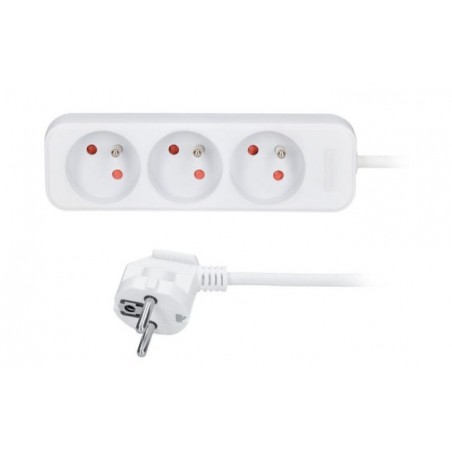Prodlužovací kabel 3 zásuvky 2 m bílá Solight