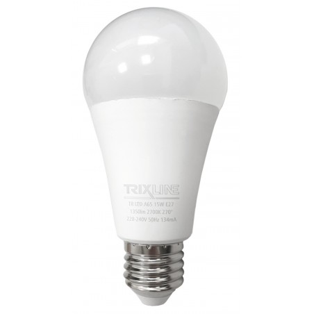 LED Žárovka 15W 1350 lm E27 A65 teplá bílá, Trixline