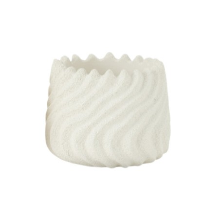 Obal na květiny Maro cement bílý 13,5 x 10,5 cm