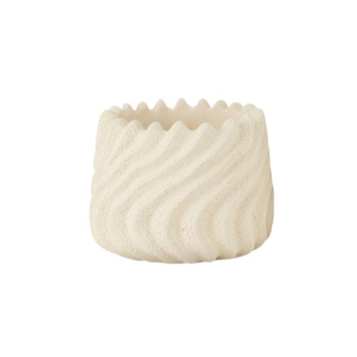 Obal na květiny Maro cement béžový 13,5 x 10,5 cm