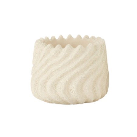 Obal na květiny Maro cement béžový 13,5 x 10,5 cm