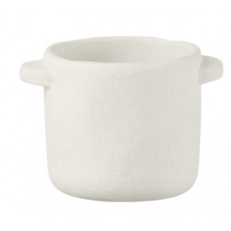 Obal na květiny keramický bílý Gusto 16,5 x 20 cm