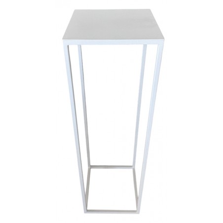 Konzole kovová bílá 40 x 40 x 75 cm