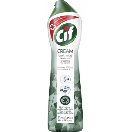 Cif Cream Abrazivní čistící tekutý písek Aroma Eucalyptus & Herbal Extracts  500 ml