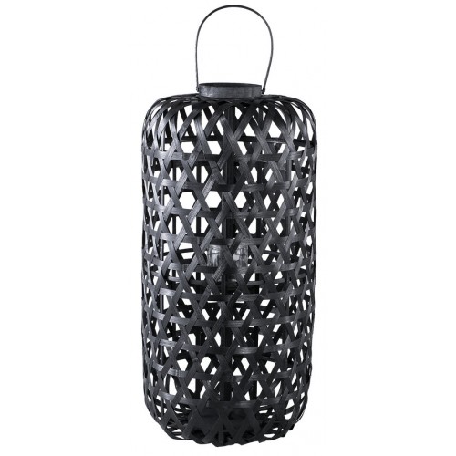 Lucerna Mayita bambus / sklo černá 81 cm