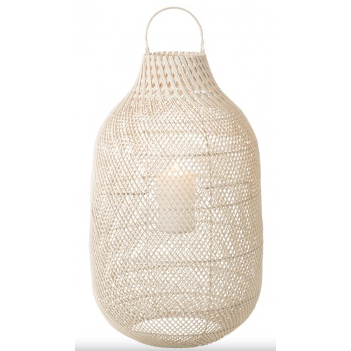 Lustr ratanový bílý 80 cm