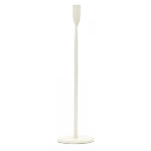 Svícen Icas kov krémový 10,5 x 50 cm