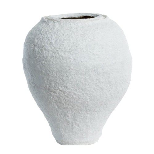 Váza Timerga papermache bílá Ø 45 x 50 cm