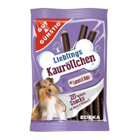 G&G Žvýkací trubičky s jehněčím a rýží 20 ks 200 g