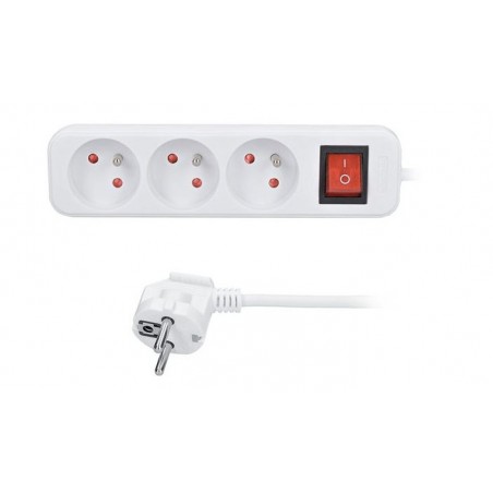 Prodlužovací kabel 3 zásuvky 3 m bílá Solight
