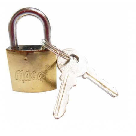 Zámek visací 20 mm zlatý