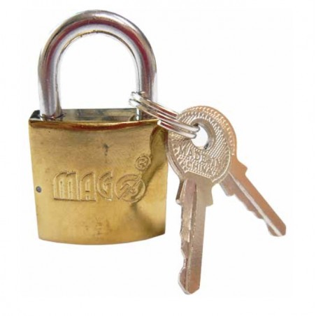 Zámek visací zlatý 25 mm