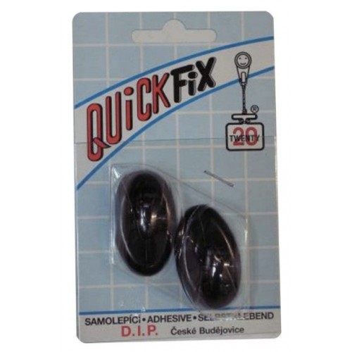 Háček Quickfix samolepící 2 ks černý