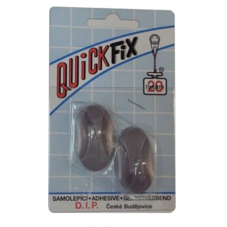 Háček samolepící Quikfix typ 2 šedý 2 ks