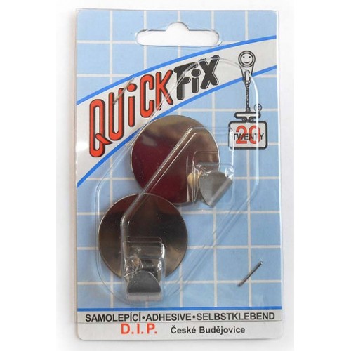 Háček Quickfix  samolepící typ 17 nerez 2 ks