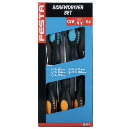 Sada šroubováků CrV S,PH 5 ks Festa