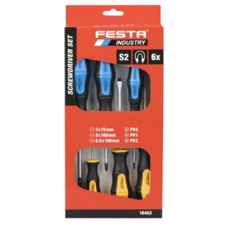 Sada šroubováků S2 S,PH 6 ks Festa Industry