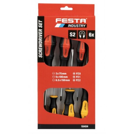 Sada šroubováků S2 S,PZ 6 ks Festa Industry