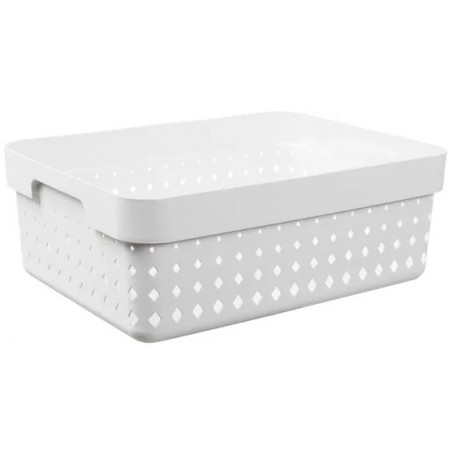 Košík Seoul bílý 35,7 x 26,8 x 13,1 cm