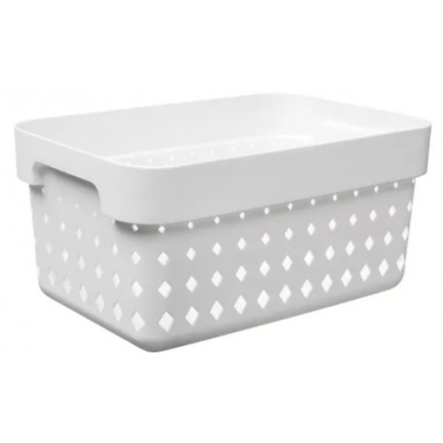 Košík Seoul bílý 26 x 18 x 12,6 cm