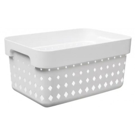 Košík Seoul bílý 26 x 18 x 12,6 cm