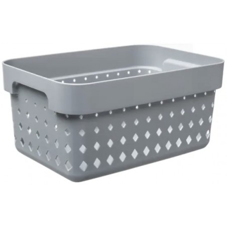 Košík Seoul šedý 26 x 18 x 12,6 cm