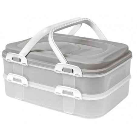 Dóza Piknik s uchy, 2 patra, PH mix barev 40 x 30 x 18 cm