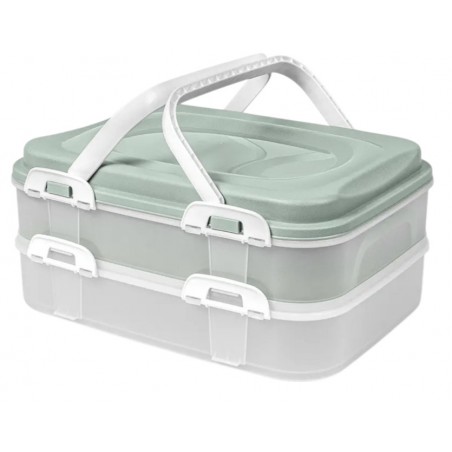 Dóza Piknik s uchy, 2 patra, PH mix barev 40 x 30 x 18 cm