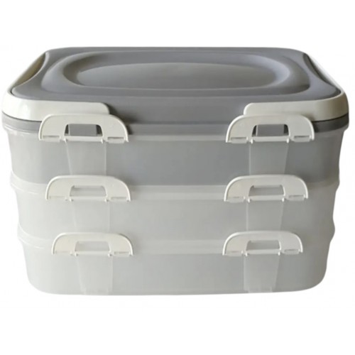 Dóza Piknik s uchy, 3 patra, PH mix barev 40 x 30 x 27 cm