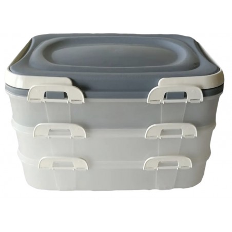 Dóza Piknik s uchy, 3 patra, PH mix barev 40 x 30 x 27 cm