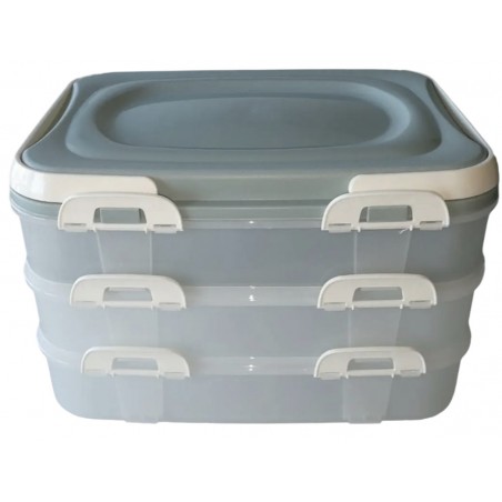 Dóza Piknik s uchy, 3 patra, PH mix barev 40 x 30 x 27 cm