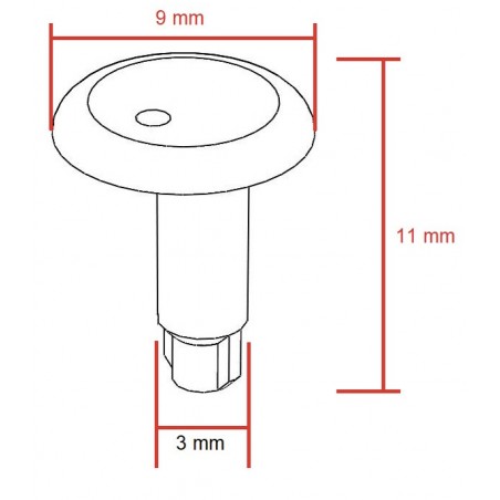 Kolík kotvící silonu žaluzie Maxi 5 ks