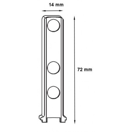 Krytky Siegenia typ F sada na kování bílé