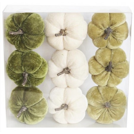 Dýně textil 9 ks 7,5 cm zelený mix