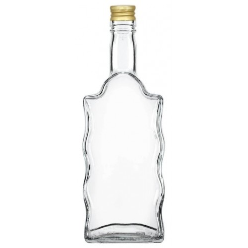 Láhev sklo Fala čirá s víčkem 500 ml