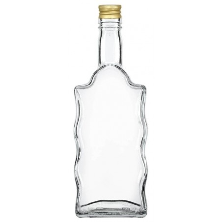 Láhev sklo Fala čirá s víčkem 500 ml