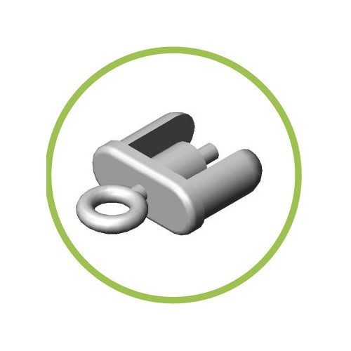 Oko vodící spodní lišty horizontální žaluzie bílé 5 ks