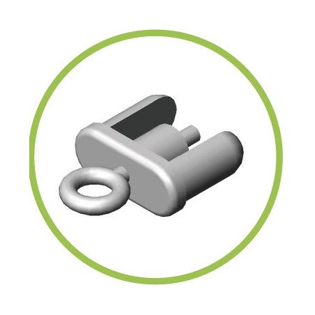 Oko vodící spodní lišty horizontální žaluzie bílé 5 ks