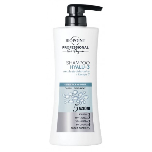 Biopoint Hyalu-3 Šampon na velmi suché vlasy 400 ml