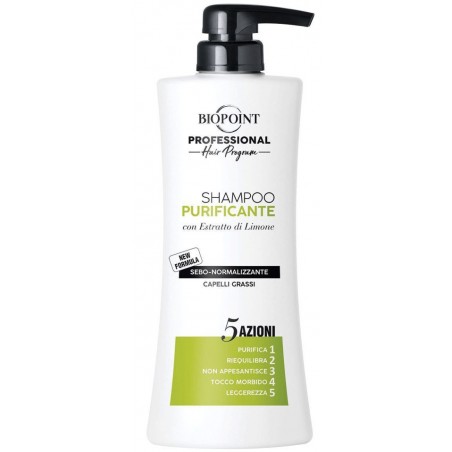 Biopoint Purificante Šampon pro mastné vlasy 400 ml