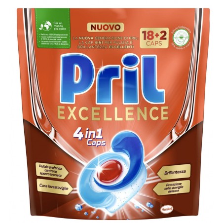 Pril Excellence 4v1 Kapsle do myčky 20 ks